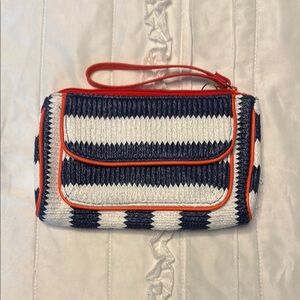 Vera Bradley Blue and White Geometric Clutch